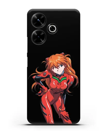 Чехол аниме Евангелион - Аска силиконовый для Xiaomi Poco M6