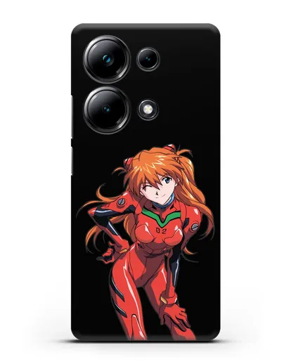 Чехол аниме Евангелион - Аска силиконовый для Xiaomi Poco M6 Pro