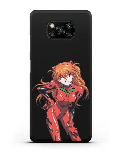 Чехол аниме Евангелион - Аска силиконовый для Xiaomi Poco X3