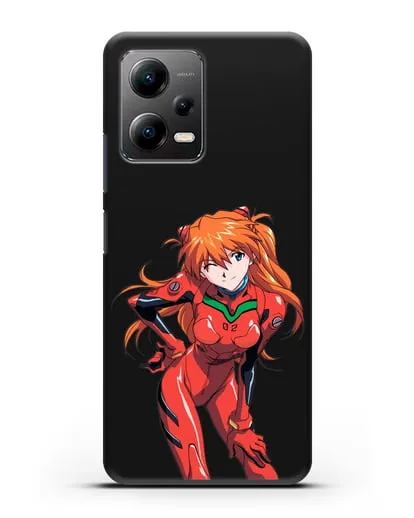 Чехол аниме Евангелион - Аска силиконовый для Xiaomi Poco X5