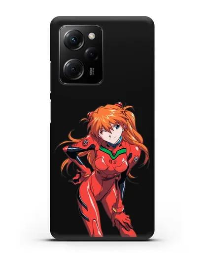 Чехол аниме Евангелион - Аска силиконовый для Xiaomi Poco X5 Pro