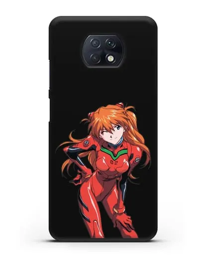 Чехол аниме Евангелион - Аска силиконовый для Xiaomi Redmi Note 9T