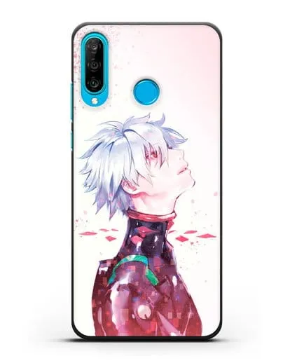 Чехол аниме Евангелион - Ангел Каору силиконовый для Huawei P30 Lite