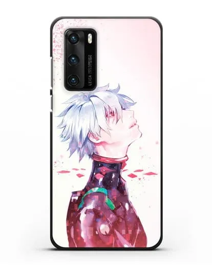 Чехол аниме Евангелион - Ангел Каору силиконовый для Huawei P40