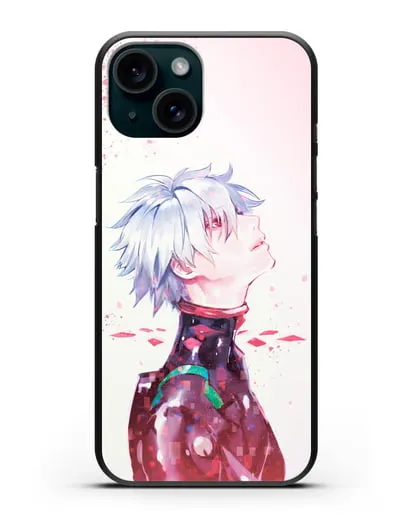 Чехол аниме Евангелион - Ангел Каору силиконовый для iPhone 15