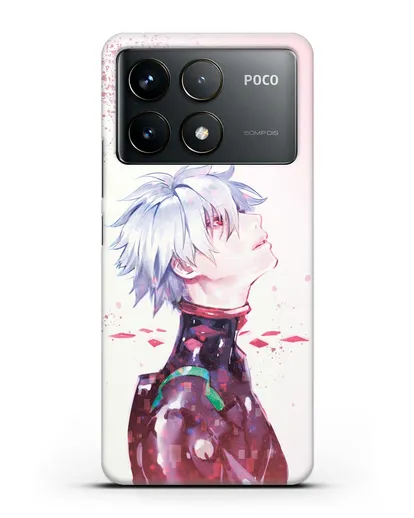 Чехол аниме Евангелион - Ангел Каору силиконовый для Xiaomi Poco F6 Pro