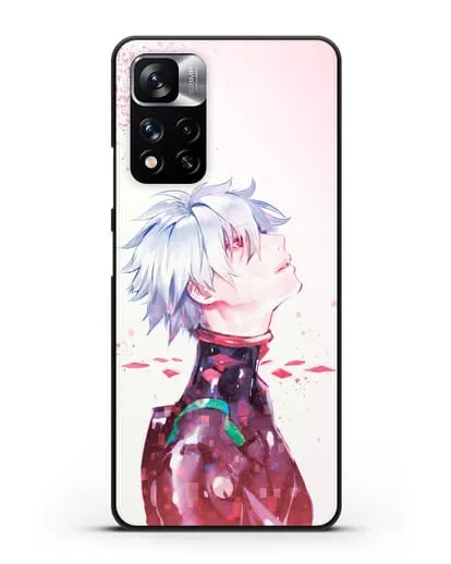 Чехол аниме Евангелион - Ангел Каору силиконовый для Xiaomi Redmi Note 11 Pro Plus