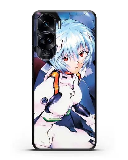 Чехол аниме Евангелион - Рей пилотирующая Еву силиконовый для Honor 90 Lite