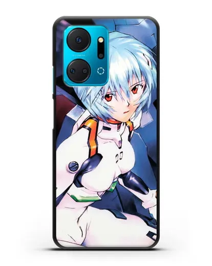 Чехол аниме Евангелион - Рей пилотирующая Еву силиконовый для Honor X7a Plus