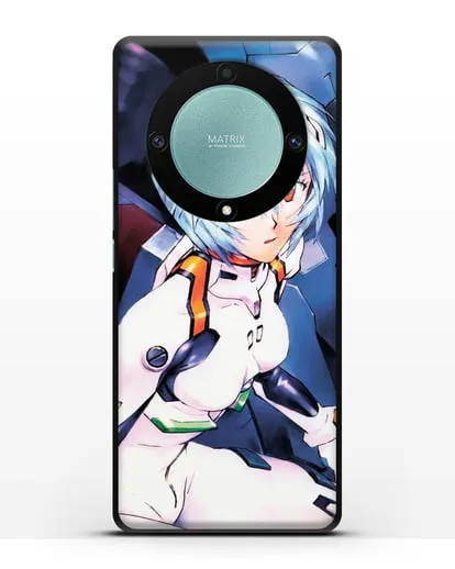 Чехол аниме Евангелион - Рей пилотирующая Еву силиконовый для Honor X9a