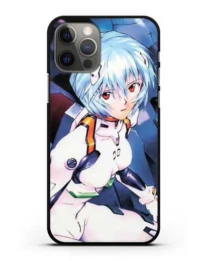 Чехол аниме Евангелион - Рей пилотирующая Еву силиконовый для iPhone 12 Pro