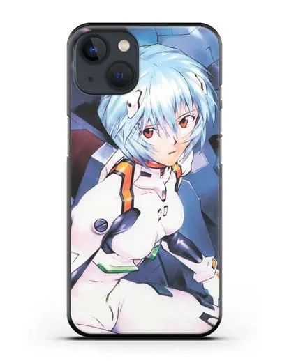 Чехол аниме Евангелион - Рей пилотирующая Еву силиконовый для iPhone 13 Mini