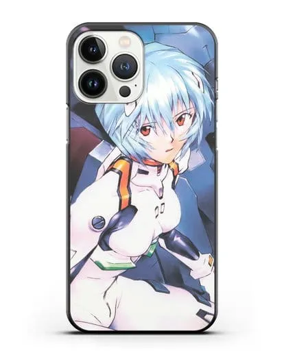 Чехол аниме Евангелион - Рей пилотирующая Еву силиконовый для iPhone 13 Pro Max