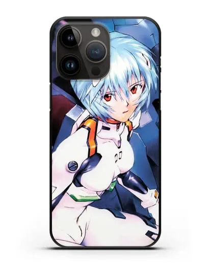 Чехол аниме Евангелион - Рей пилотирующая Еву силиконовый для iPhone 14 Pro Max