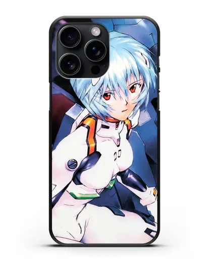 Чехол аниме Евангелион - Рей пилотирующая Еву силиконовый для iPhone 15 Pro Max