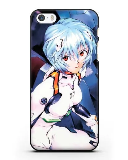 Чехол аниме Евангелион - Рей пилотирующая Еву силиконовый для iPhone 5/5s/SE