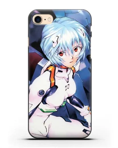 Чехол аниме Евангелион - Рей пилотирующая Еву силиконовый для iPhone 7