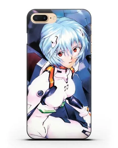 Чехол аниме Евангелион - Рей пилотирующая Еву силиконовый для iPhone 7 Plus
