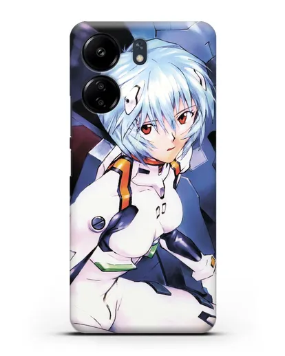 Чехол аниме Евангелион - Рей пилотирующая Еву силиконовый для Xiaomi Poco C65