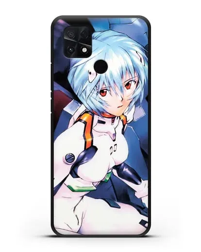 Чехол аниме Евангелион - Рей пилотирующая Еву силиконовый для Xiaomi Poco C40