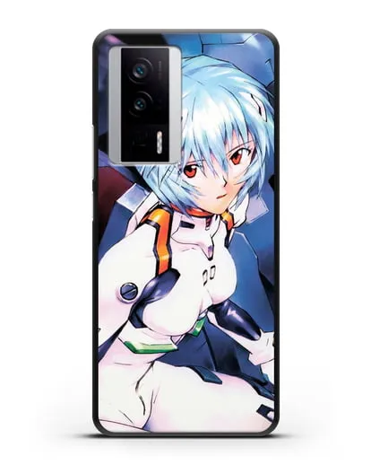 Чехол аниме Евангелион - Рей пилотирующая Еву силиконовый для Xiaomi Poco F5 Pro