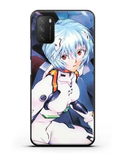 Чехол аниме Евангелион - Рей пилотирующая Еву силиконовый для Xiaomi Poco M3