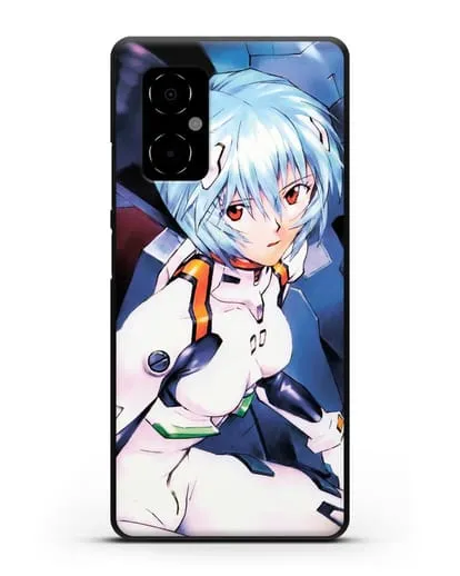 Чехол аниме Евангелион - Рей пилотирующая Еву силиконовый для Xiaomi Poco M4 5G