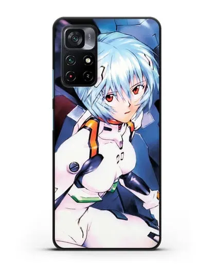 Чехол аниме Евангелион - Рей пилотирующая Еву силиконовый для Xiaomi Poco M4 Pro 5G