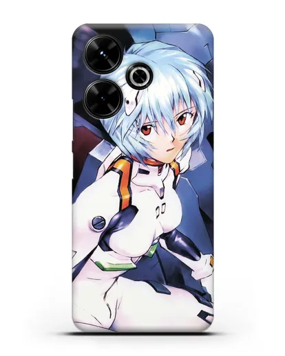 Чехол аниме Евангелион - Рей пилотирующая Еву силиконовый для Xiaomi Poco M6