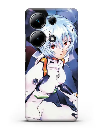 Чехол аниме Евангелион - Рей пилотирующая Еву силиконовый для Xiaomi Poco M6 Pro