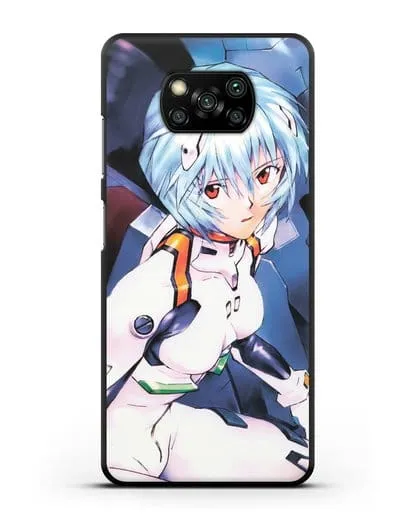 Чехол аниме Евангелион - Рей пилотирующая Еву силиконовый для Xiaomi Poco X3 Pro