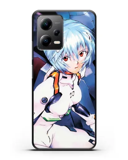 Чехол аниме Евангелион - Рей пилотирующая Еву силиконовый для Xiaomi Poco X5