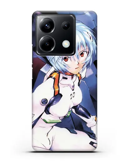 Чехол аниме Евангелион - Рей пилотирующая Еву силиконовый для Xiaomi Poco X6