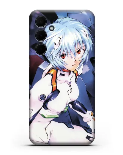 Чехол аниме Евангелион - Рей пилотирующая Еву силиконовый для Samsung Galaxy A35 [SM-A356]