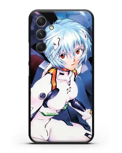 Чехол аниме Евангелион - Рей пилотирующая Еву силиконовый для Samsung Galaxy A54 [SM-A536]