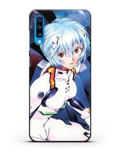 Чехол аниме Евангелион - Рей пилотирующая Еву силиконовый для Samsung Galaxy A70 [SM-A705F]