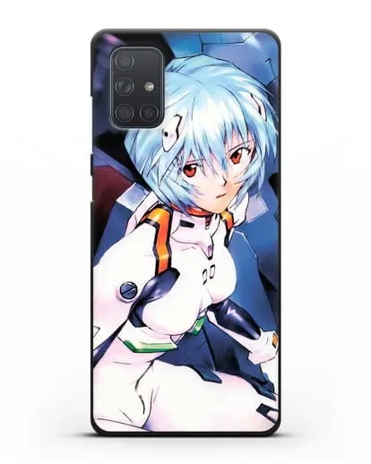 Чехол аниме Евангелион - Рей пилотирующая Еву силиконовый для Samsung Galaxy A71 [SM-A715F]