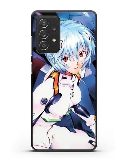 Чехол аниме Евангелион - Рей пилотирующая Еву силиконовый для Samsung Galaxy A53