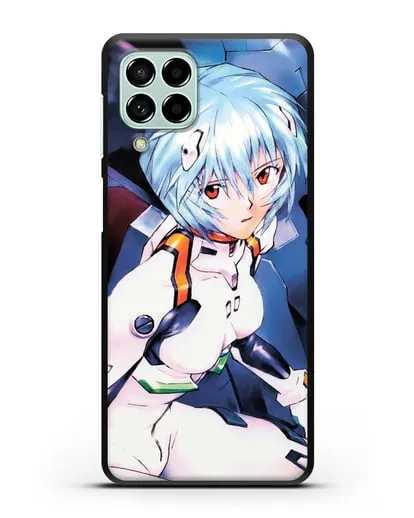 Чехол аниме Евангелион - Рей пилотирующая Еву силиконовый для Samsung Galaxy M53 [SM-M536]