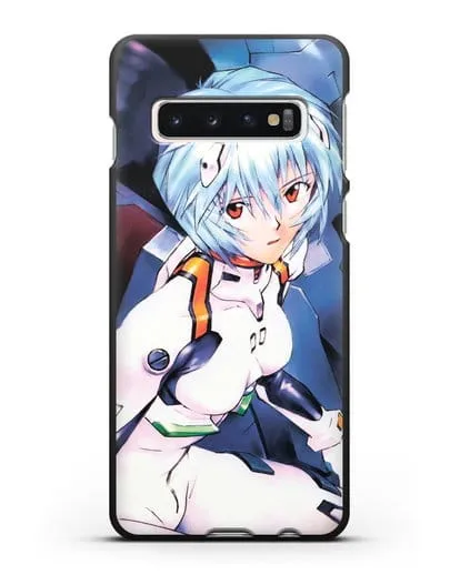 Чехол аниме Евангелион - Рей пилотирующая Еву силиконовый для Samsung Galaxy S10 Plus [SM-G975F]