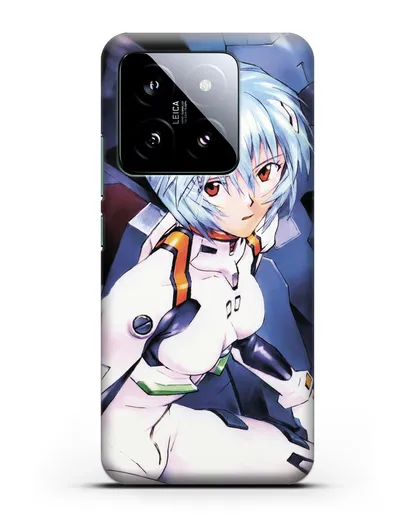 Чехол аниме Евангелион - Рей пилотирующая Еву силиконовый для Xiaomi 14