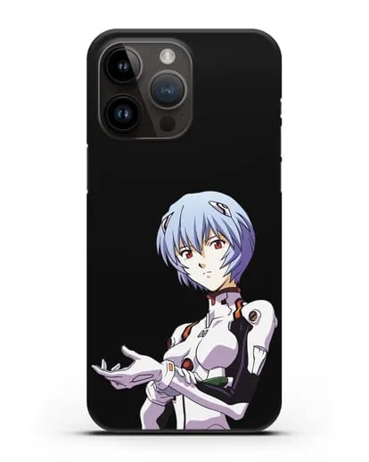 Чехол аниме Евангелион - Рей пилотирующая Еву силиконовый для iPhone 14 Pro Max