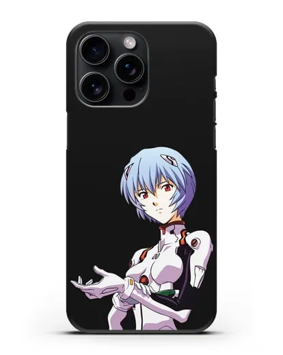 Чехол аниме Евангелион - Рей пилотирующая Еву силиконовый для iPhone 15 Pro Max