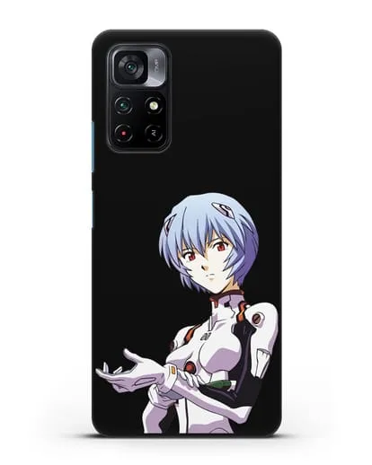 Чехол аниме Евангелион - Рей пилотирующая Еву силиконовый для Xiaomi Poco M4 Pro 5G