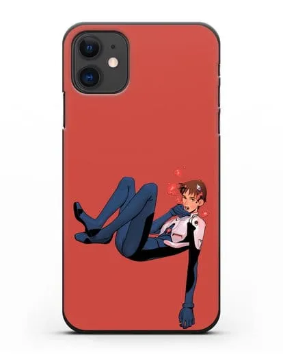 Чехол аниме Евангелион - Синдзи в воде силиконовый для iPhone 11