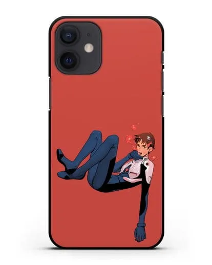 Чехол аниме Евангелион - Синдзи в воде силиконовый для iPhone 12 mini