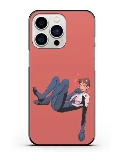 Чехол аниме Евангелион - Синдзи в воде силиконовый для iPhone 13 Pro