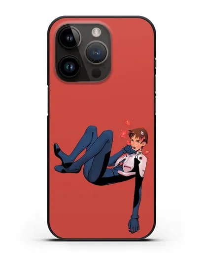 Чехол аниме Евангелион - Синдзи в воде силиконовый для iPhone 14 Pro