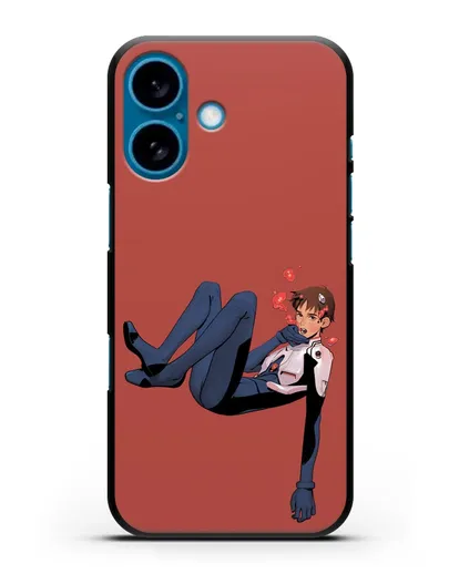 Чехол аниме Евангелион - Синдзи в воде силиконовый для iPhone 16