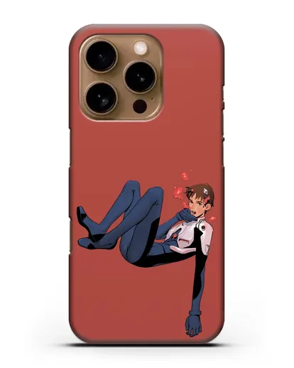 Чехол аниме Евангелион - Синдзи в воде силиконовый для iPhone 16 Pro